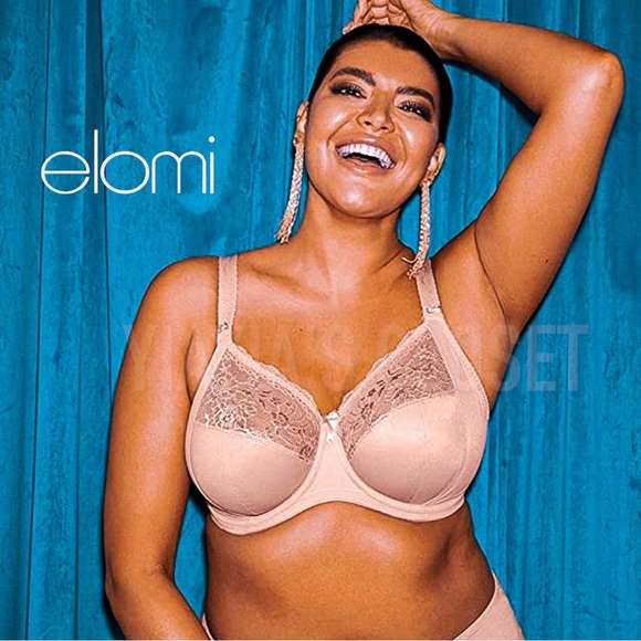 Elomi 34I Morgan EL4111 Underwire Banded Stretch Lace Bra - Ballet Pink - Picture 2 of 14